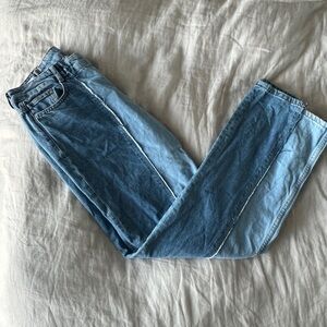Zara two-tone denim pants
